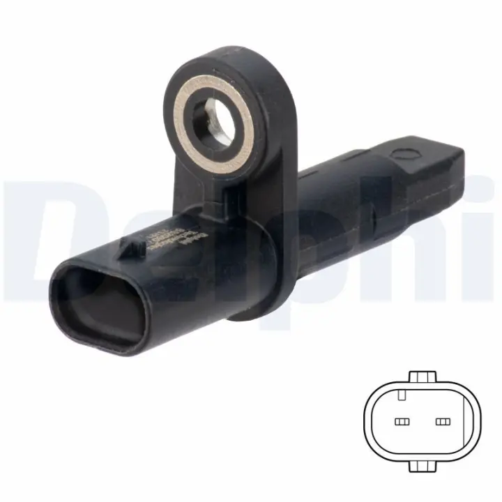 Датчик ABS передн Лів/Прав DS DS 3 / DS 3, DS 4 II, DS 7, DS 9 CITROEN BERLINGO, BERLINGO/MINIVAN, C5 AIRCROSS OPEL COMBO E TOUR / LIFE, COMBO/MINIVAN 1.2-Electric 05.16- Delphi SS20801 (фото 1)