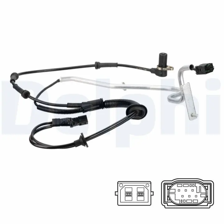 Датчик ABS задн Лів VW PASSAT B5, PASSAT B5.5 1.6-4.0 08.96-05.05 Delphi SS20824 (фото 1)