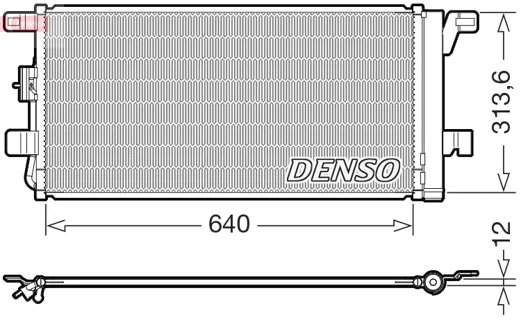 Радіатор кондиціонера DENSO DCN02049 (фото 1)