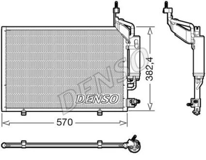 Радиатор кондиционера Denso FORD Fiesta "1,0 "12-17 DENSO DCN10050