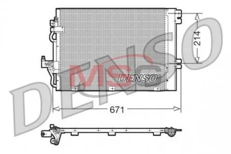 Конденсатор кондиціонера Denso OPEL Astra/Zafira "1,4-2,0 "98-15 DENSO DCN20009