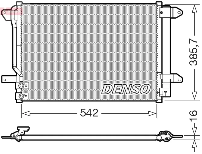 Радіатор кондиціонера DENSO DCN32072 (фото 1)