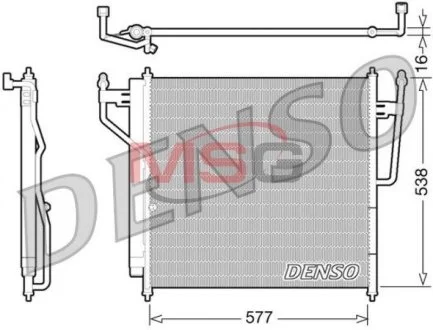 Конденсатор кондиціонера Denso INFINITI/NISSAN QX56/Armada/Titan "03-08 DENSO DCN46017