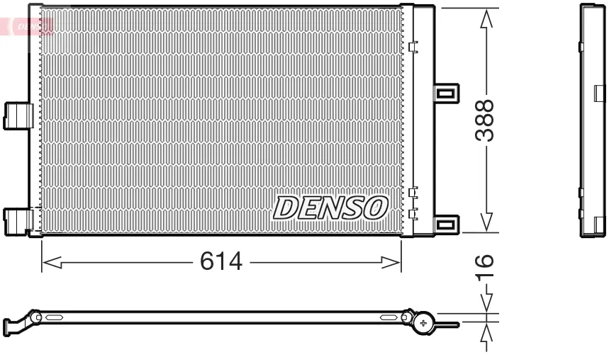 Радіатор кондиціонера DENSO ="DCN99080" (фото 1)