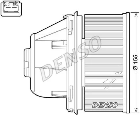 Вентилятор обігрівача Denso FORD C-Max/Focus/Galaxy/Kuga/Mondeo/S-Max "1,4-2,5 "03-15 DENSO DEA10053 (фото 1)