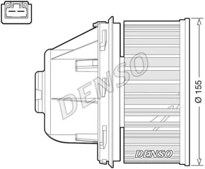 Вентилятор обігрівача Denso FORD C-Max/Focus/Galaxy/Kuga/Mondeo/S-Max "1,4-2,5 "03-15 DENSO DEA10053