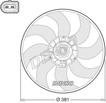 Вентилятор радіатора Denso AUDI A6 "1,8-3,0 "12-18 DENSO ="DER02006"