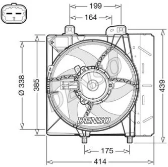 Вентилятор радиатора Denso CITROEN/DS/PEUGEOT C3/DS3/208 "1,0-1,6 "02>> DENSO DER07011