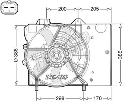 Вентилятор радиатора Denso CITROEN/DS/PEUGEOT C-Elysee/DS/301 "1,2-1,6 "12>> DENSO DER21024