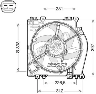 Вентилятор радиатора Denso NISSAN Micra/Note "1,5-1,6 "03-12 DENSO DER46002