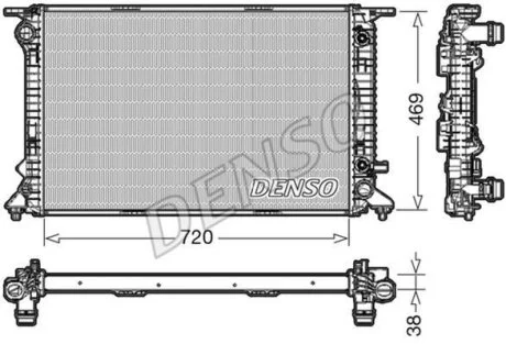 Радиатор Denso AUDI/PORSCHE A5/Macan "2,7-3,2 "07-18 DENSO DRM02023