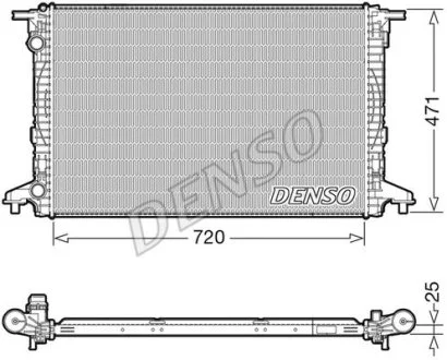 Радиатор Denso AUDI A4/A5/Q5/Q7 "1,4-2,0 "15>> DENSO DRM02043