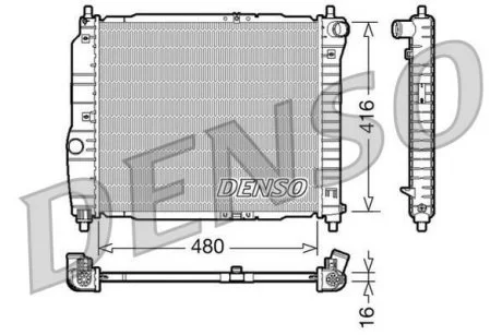 Радиатор Denso CHEVROLET/DAEWOO Aveo/Kalos "1,2-1,5 "02>> DENSO DRM15003
