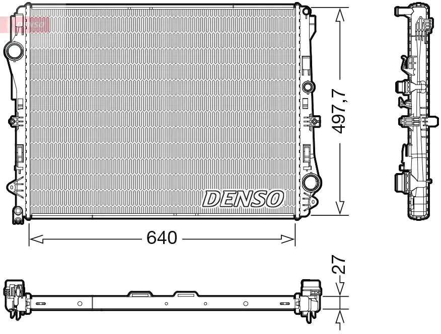 Радіатор Denso MB E-Class/GLC/S-Class "2,0-6,0 "13>> DENSO DRM17116 (фото 1)