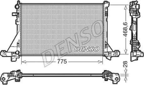Радіатор Denso NISSAN/OPEL/RENAULT NV400/Movano/Master "2,3 "10>> - знято з виробництва DENSO DRM23112