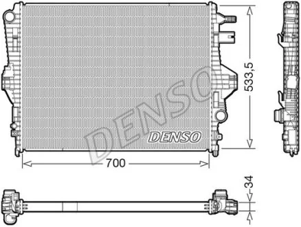 Радиатор Denso PORSCHE/VW Cayenne/Touareg "3,0-3,6 "10>> DENSO DRM32050