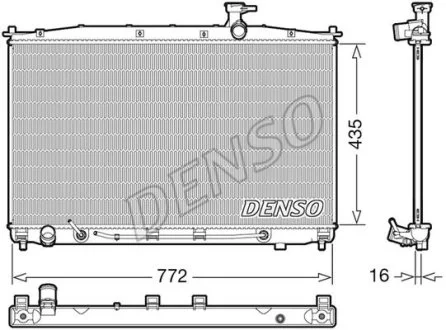 Радиатор Denso HYUNDAI Santa Fe "2,2-2,7 "06-09 DENSO DRM41024