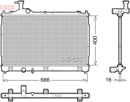 Радиатор Denso MITSUBISHI Outlander "2,0 "12>> DENSO DRM45056