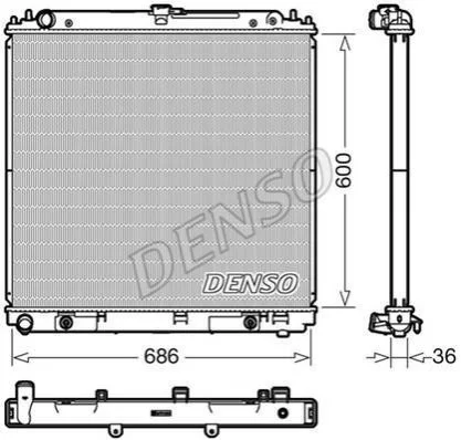 Радіатор двигуна DENSO DRM46042 (фото 1)