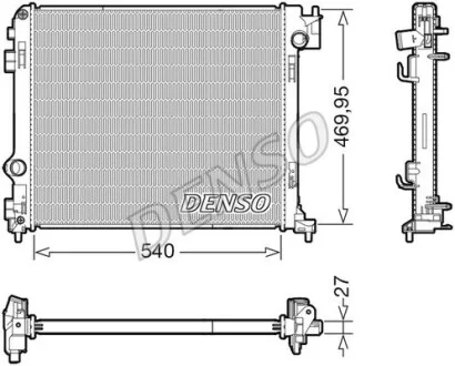 Радиатор Denso NISSAN/RENAULT X-Trail/Koleos "1,6-2,0 "14>> DENSO DRM46065