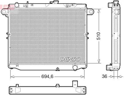 Радіатор Denso TOYOTA Land Cruiser "4,2 "98-07 DENSO DRM50139
