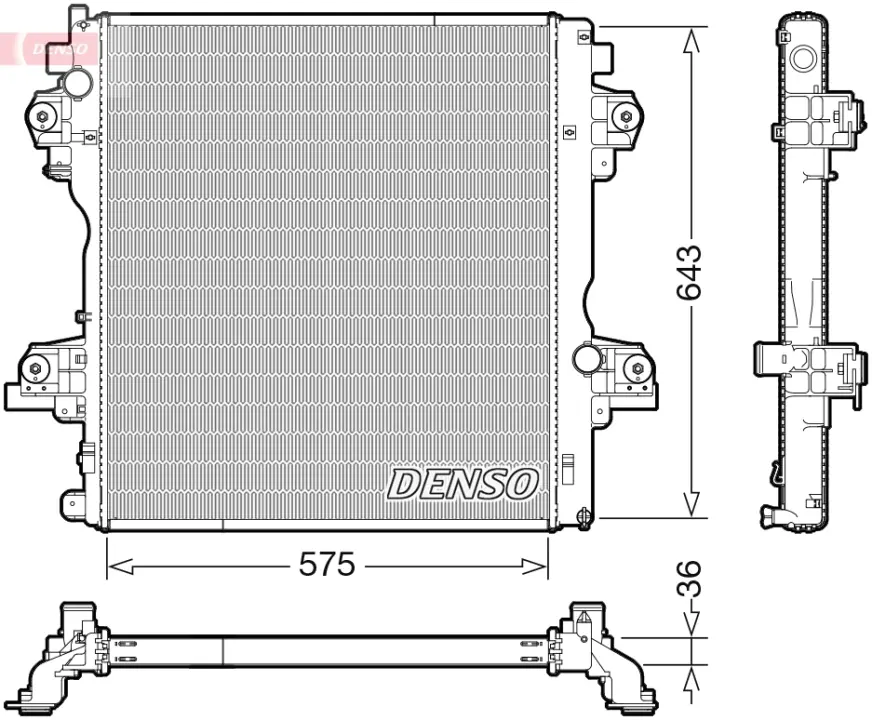 Радіатор Denso TOYOTA Land Cruiser "3,0 "09>> DENSO DRM50140 (фото 1)