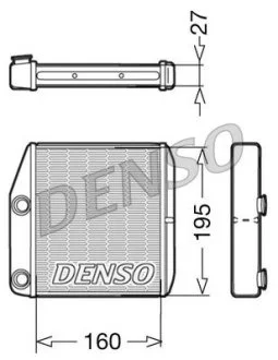 Радиатор печки Denso FIAT/OPEL Grande Punto/Corsa "1,0-1,9 "05>> DENSO DRR09075