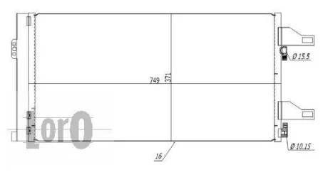 Радиатор кондиционера Citroen Jumper/Peugeot Boxer/Fiat Ducato 2.0-3.D 06- DEPO 009-016-0004