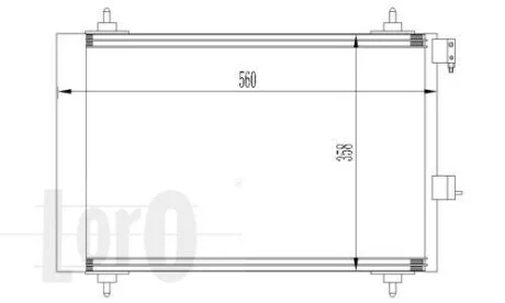 Радиатор кондиционера Berlingo/Partner 1,1/1,4/1.6HDI/1,9D 98- DEPO 009-016-0009