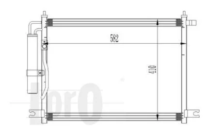 Радиатор кондиционера AVEO/KALOS 1.4 i 16V 02- DEPO 011-016-0002