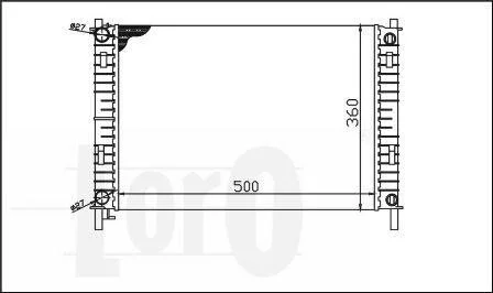 Радиатор охлаждения FIESTA 1.3i/1.4TDCi 02-05 MT +/-AC DEPO 017-017-0017