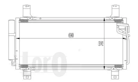 Радиатор кондиционера (з осушувачем) Mazda 6 1.8-2.5 07-13 DEPO 030-016-0012
