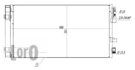 Радиатор кондиционера Megane III/Scenic III/Fluence 08- DEPO 042-016-0039