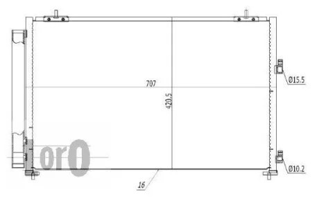 Радиатор кондиционера TOYOTA RAV4 2.0D 12- DEPO 051-016-0011