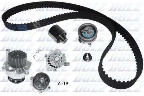Водяний насос Caddy 04-/T5/Golf V 03-/Passat/Jetta 05- 1.9TDI DOLZ KD033