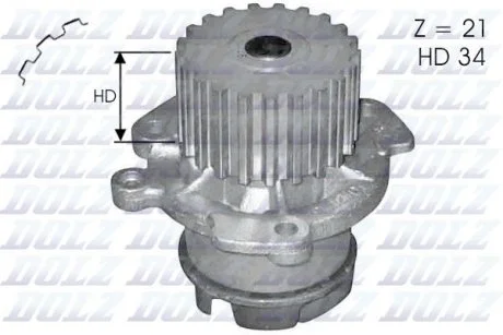 Водяная помпа(насос) DOLZ L124