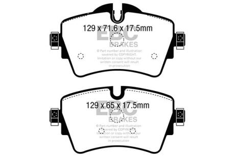 Гальмівні колодки, комплект EBC DP42227R