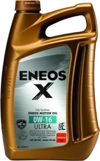 Олія ДВЗ 0W-16 ENEOS X ULTRA API SN/SN Plus, ILSAC GF-6B, 4л, синт. Eneos EU0020301N