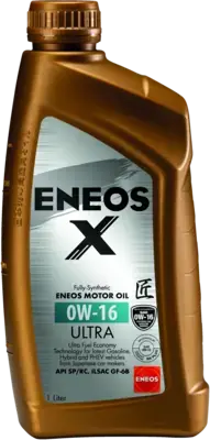 Олія ДВЗ 0W-16 ENEOS X ULTRA API SN/SN Plus, ILSAC GF-6B, 1л, синт. Eneos EU0020401N (фото 1)