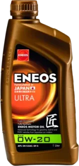 Олія ДВЗ 0W-20 ENEOS ULTRA API SM, ILSAC GF-5, 1л, синт. Eneos EU0021401N