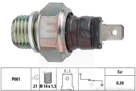 Датчик тиску оливи Fiat Ducato 1.9-2.5 D/TD 87-/VW LT 2.8 TDI 97- EPS 1.800.000
