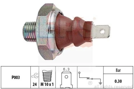 Датчик тиску оливи VW LT 2.7D 75-/T2/T3 1.6-2.0 67-82 EPS 1.800.010