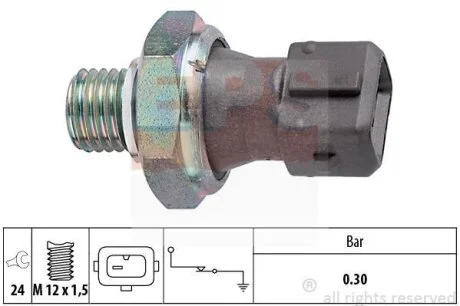 Датчик тиску оливи BMW 3 (E36/E46/E90/F30/F80)/5 (E39/E60/F10)/7(E38-F04) 95-17 (M12x1.5) EPS 1.800.071