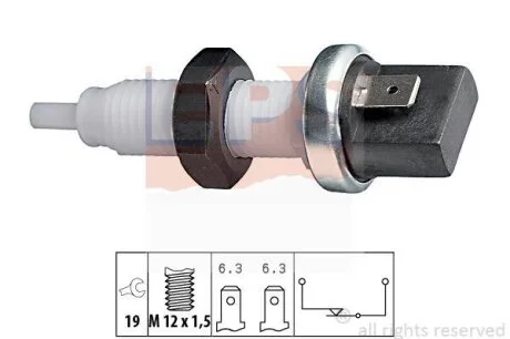 Датчик педалі гальма VW Golf IV 97-/Skoda Octavia 96- (2 конт.) EPS 1.810.000
