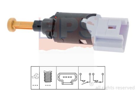 Датчик педалі гальма Citroen Berlingo/Peugeot Partner 1.4/2.0 HDi 96- (4 конт.) EPS 1.810.197