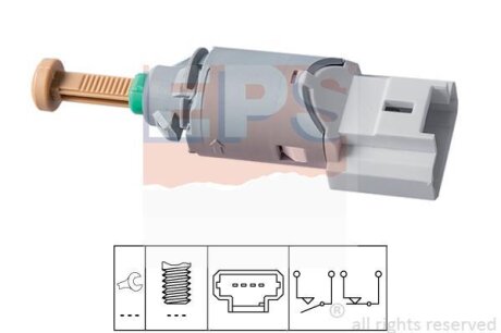 Датчик педалі гальма Renault Clio/Espace/Logan 1.2-3.5 01- (4 конт.) EPS 1.810.227
