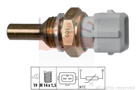 Датчик температури охолоджуючої рідини MB Vario OM904 96- (2конт.) (M14x1.5) (білий) EPS 1.830.126