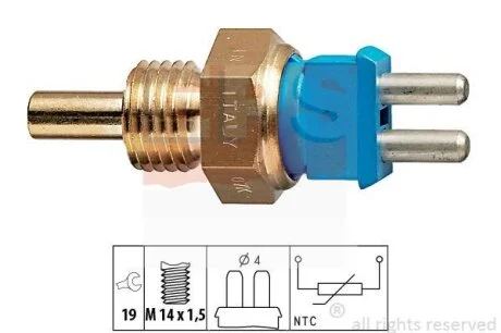 Датчик температури охолоджуючої рідини MB OM602 93-03 (2 конт.) (синій) EPS 1.830.139