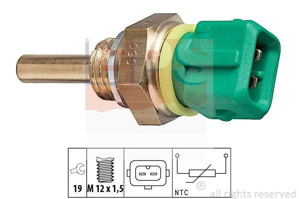 Датчик температури охолоджуючої рідини Citroen Berlingo/Jumper 1.1/1.8i/2.0 94- (2 конт.) EPS 1.830.148 (фото 1)