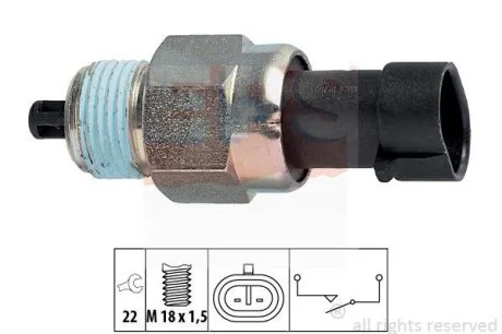 Датчик увімкнення заднього ходу Fiat Doblo 1.4/1.6 01- (M18x1.5) EPS 1.860.142